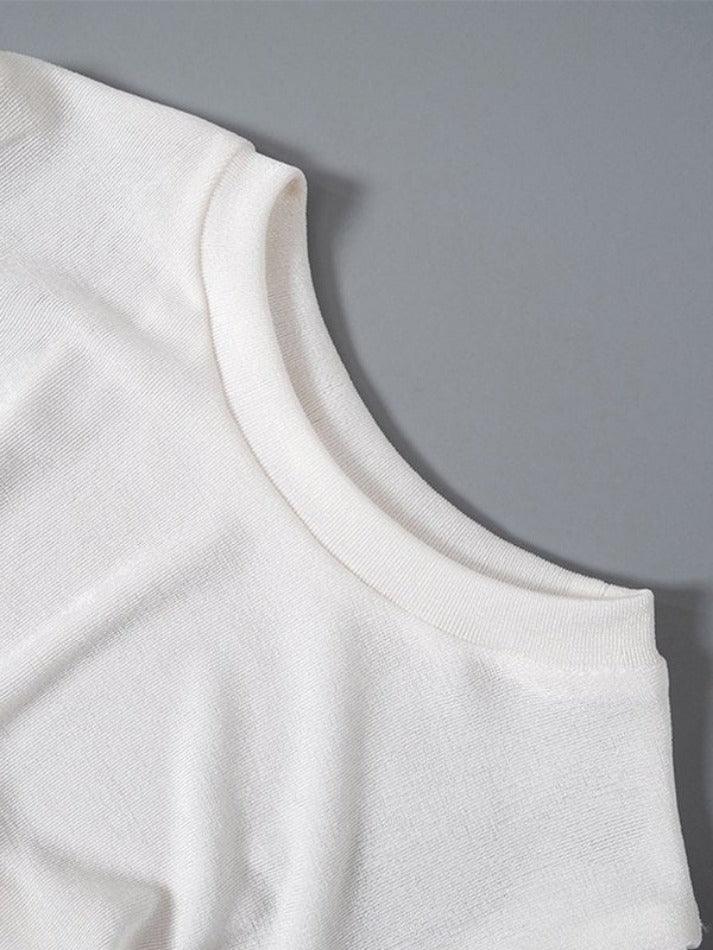 Solid Gathered Short Sleeve Tee