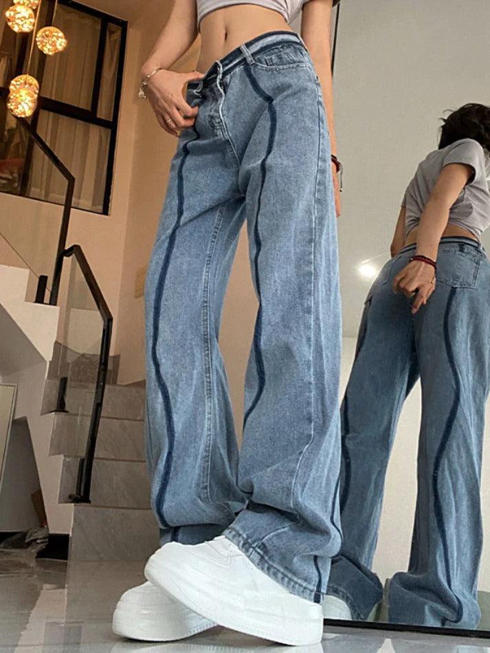 Creative Wash High Rise Boyfriend Jeans