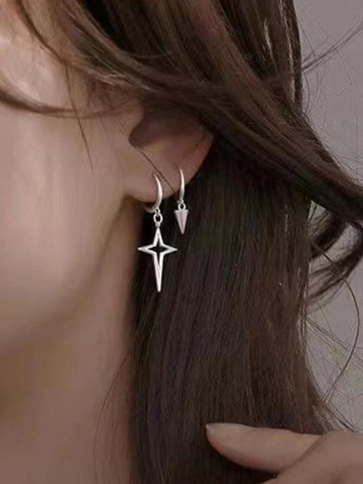 Astral Star Pendant Hoop Earrings