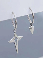 Astral Star Pendant Hoop Earrings