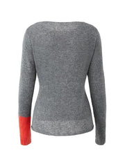 Alien Jacquard Color Block Knit Top