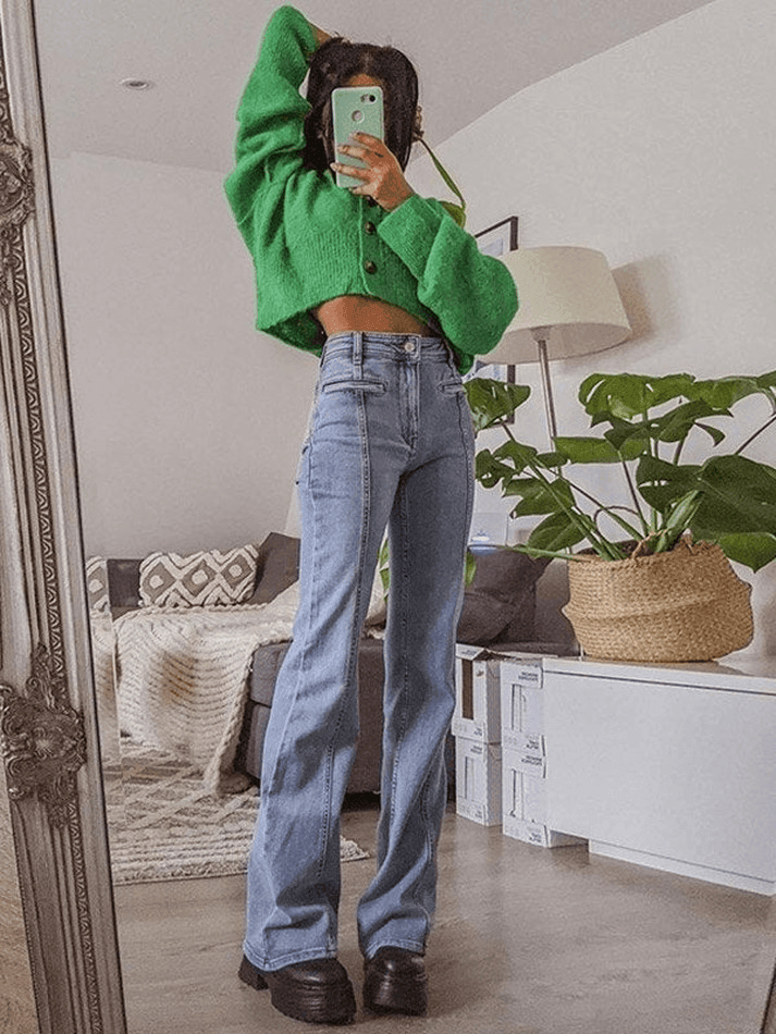 Back Star Patchwork Jeans