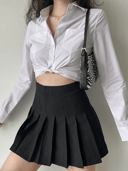 Basic Long Sleeve Button Blouse