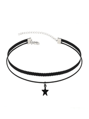 Black Star Double Layered Choker Necklace