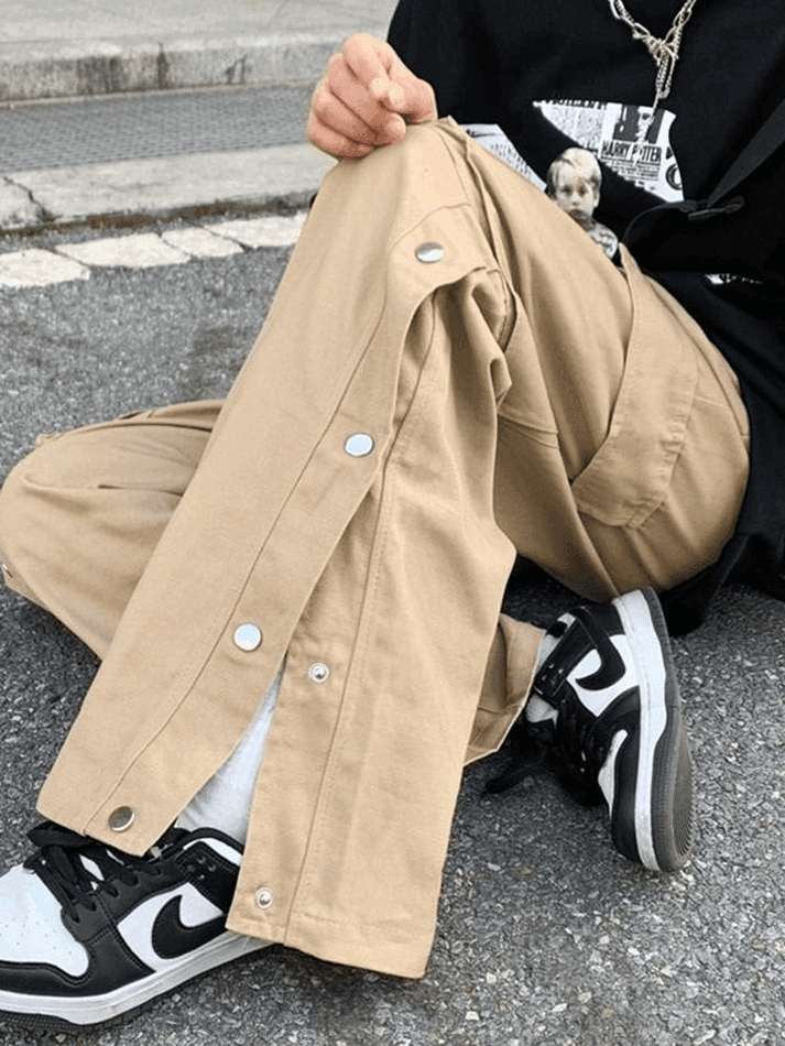 Buttoned Pocket Patch Cargo Pants