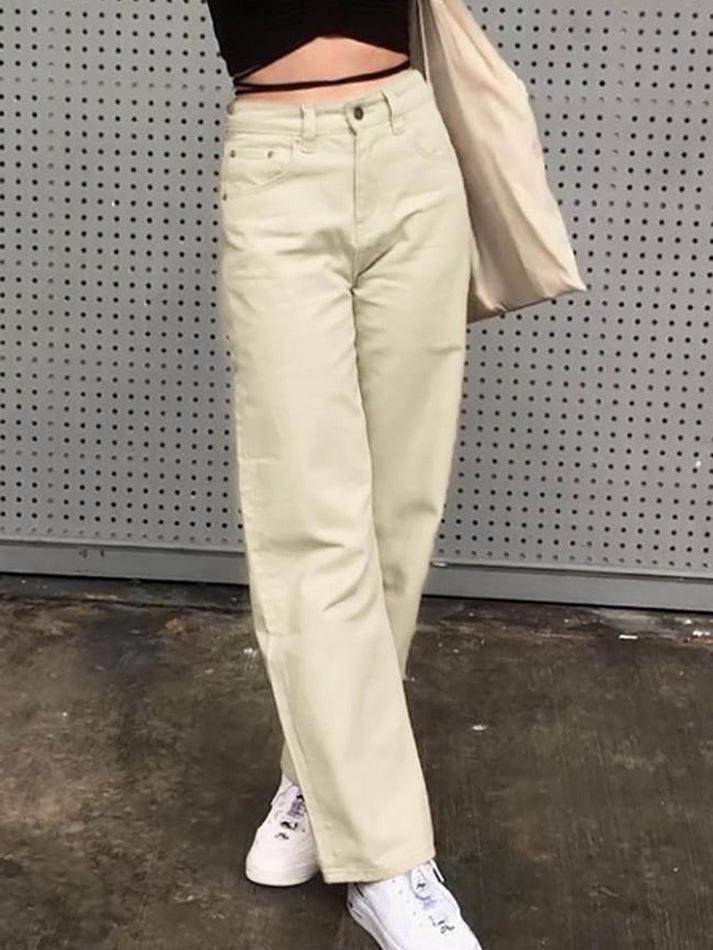 Corduroy Straight Leg Pants