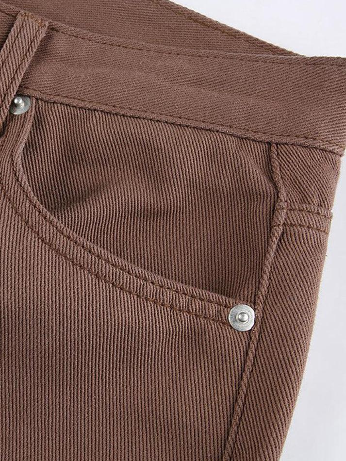 Corduroy Straight Leg Pants