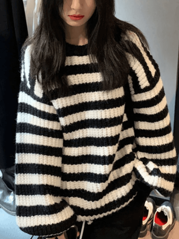 Cozy Striped Pullover Sweater