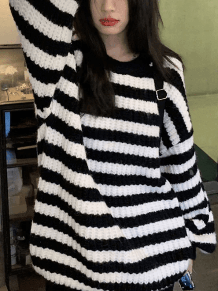 Cozy Striped Pullover Sweater