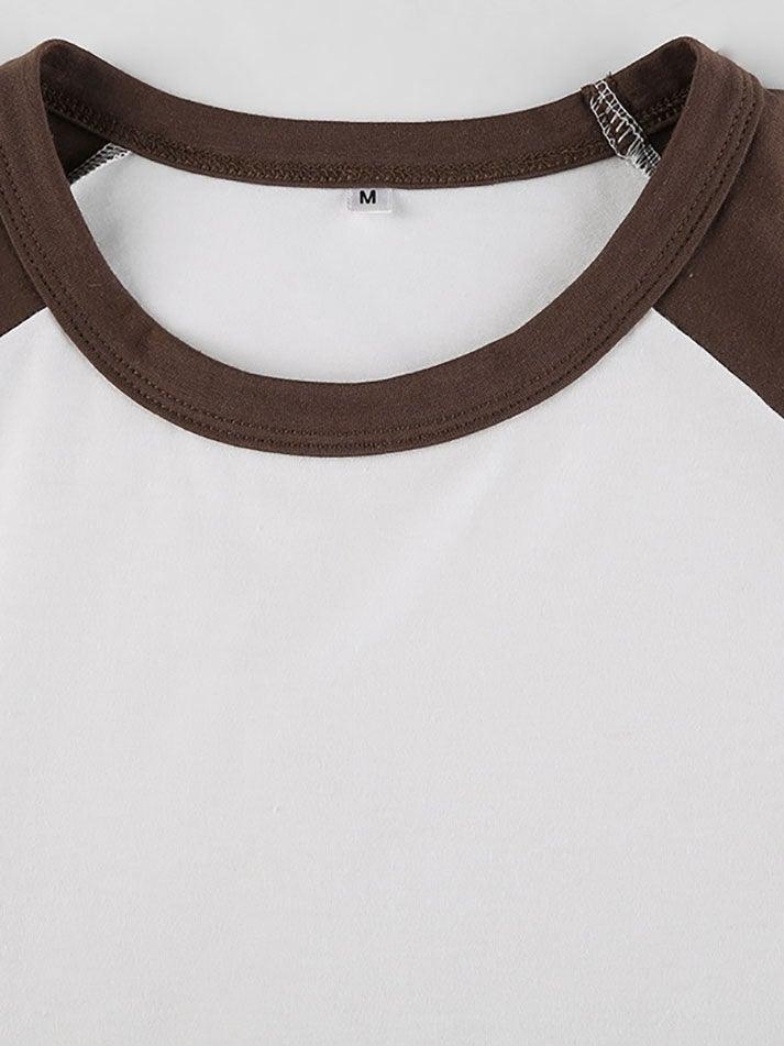 Crew Neck Raglan Sleeve Tee