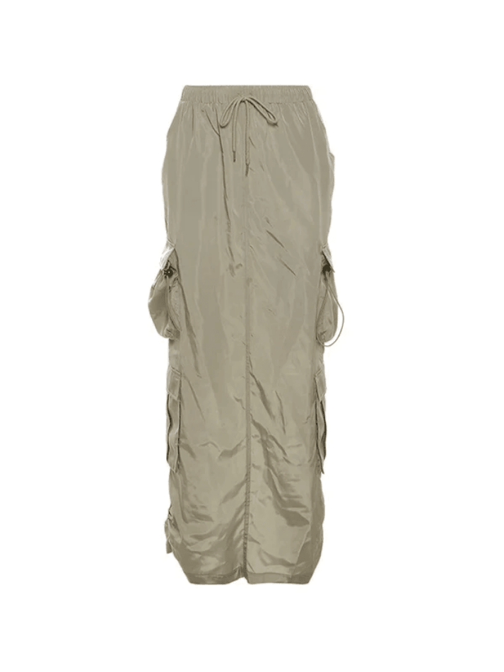 Drawstring Pocket Loose Cargo Pant