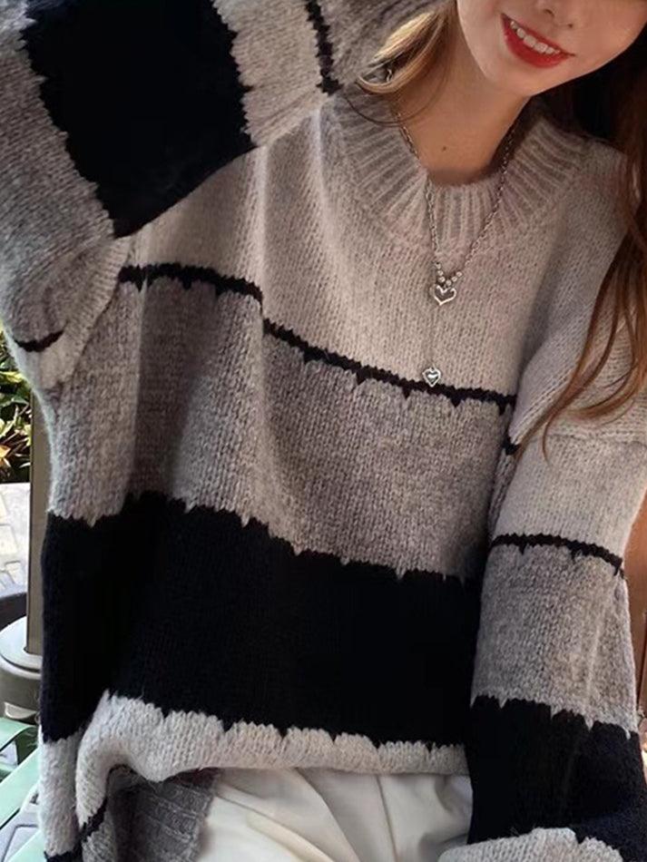 Color Block Striped Sweater