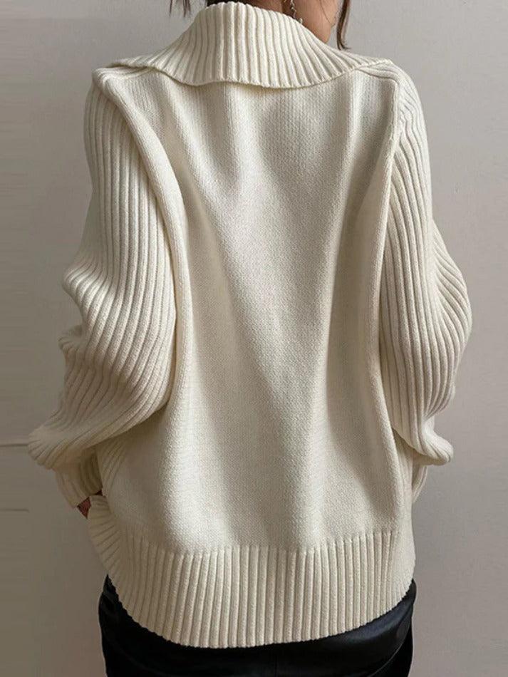 Solid Lapel Neck Splice Cardigan