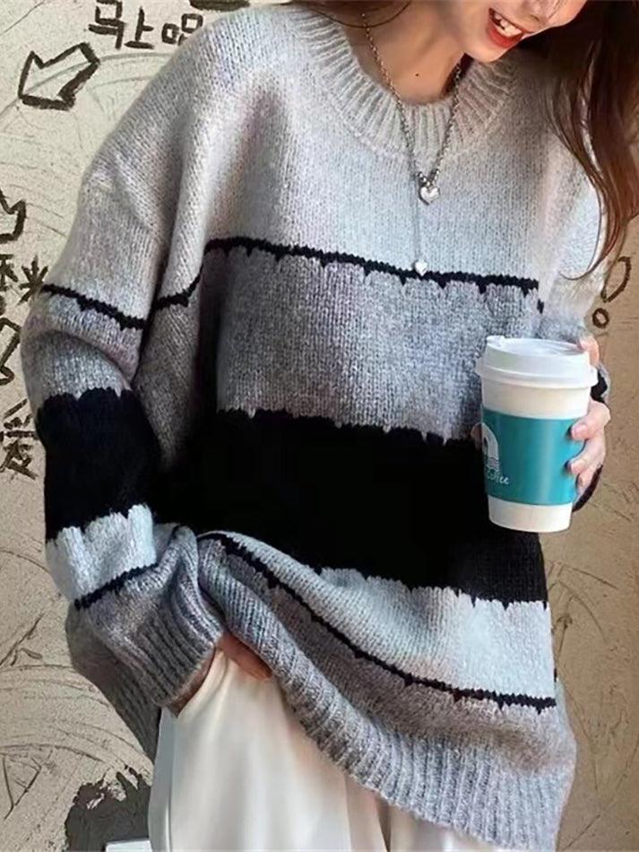 Color Block Striped Sweater