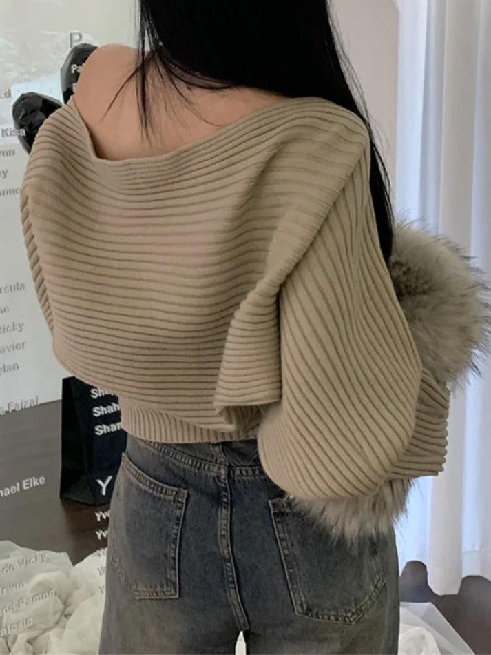 Solid Ribbed Knit Cardigan