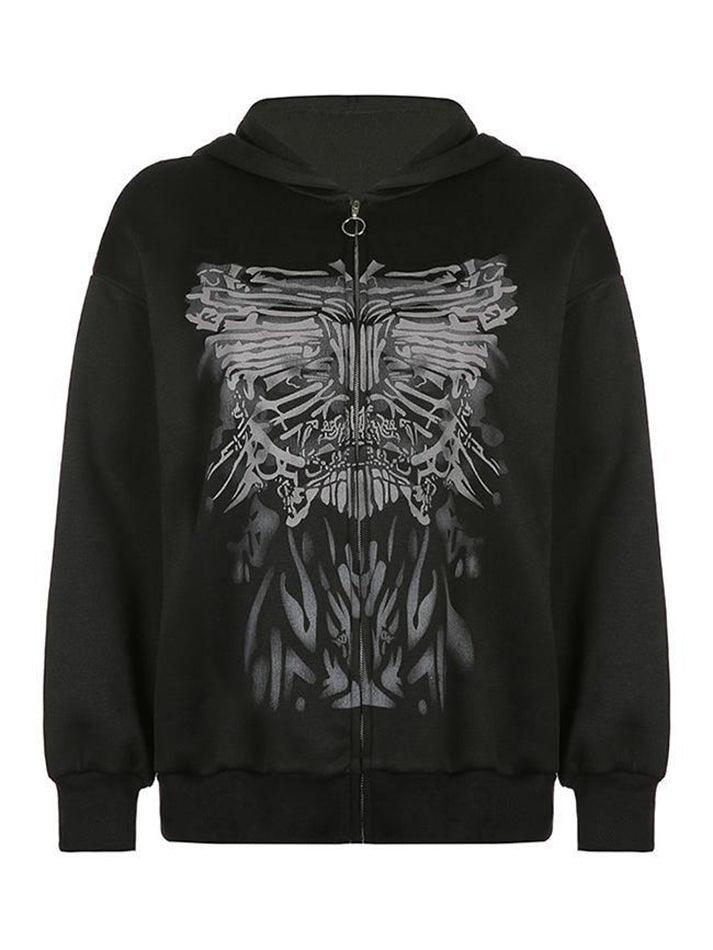 Goth Graphic Oversized Hoodie