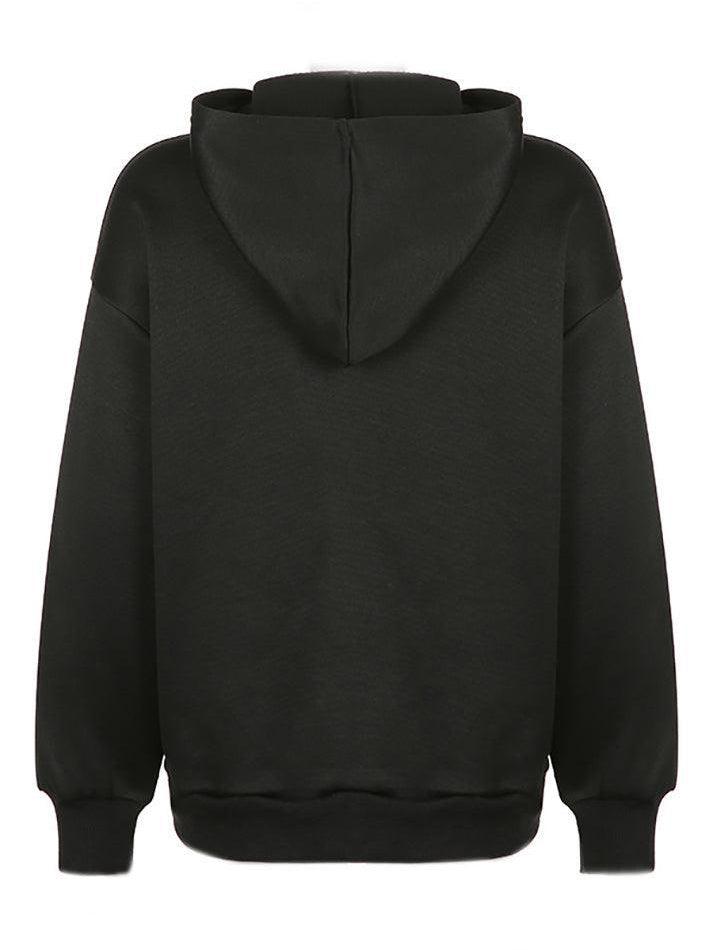 Goth Graphic Oversized Hoodie