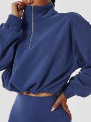 Half Zip Neck Sweatshirt