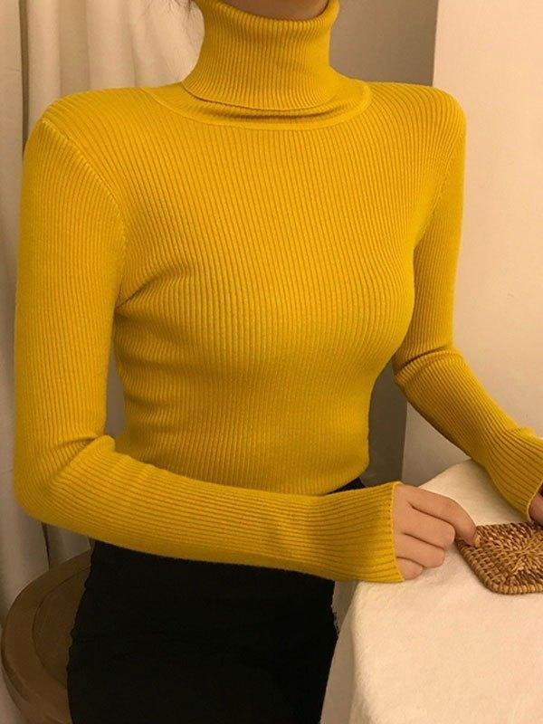 High Neck Jumper Knit Top