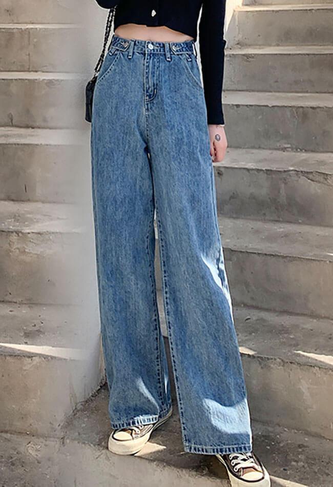 High Waist Baggy Boyfriend Jeans