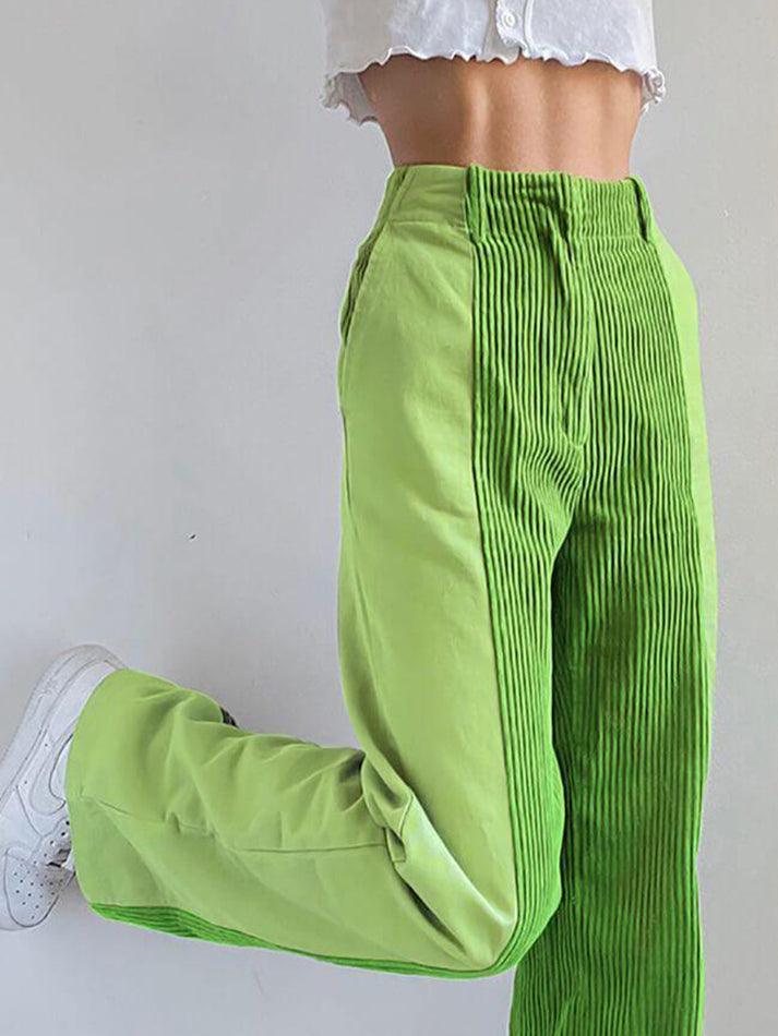 High Waist Y2K Corduroy Loose Pants