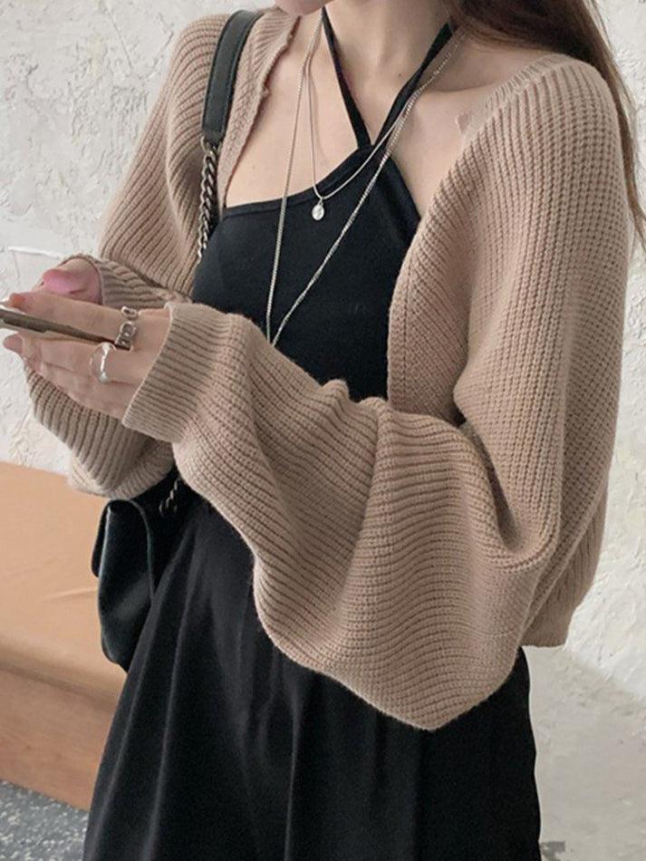 Open Front Bolero Knit Cardigan