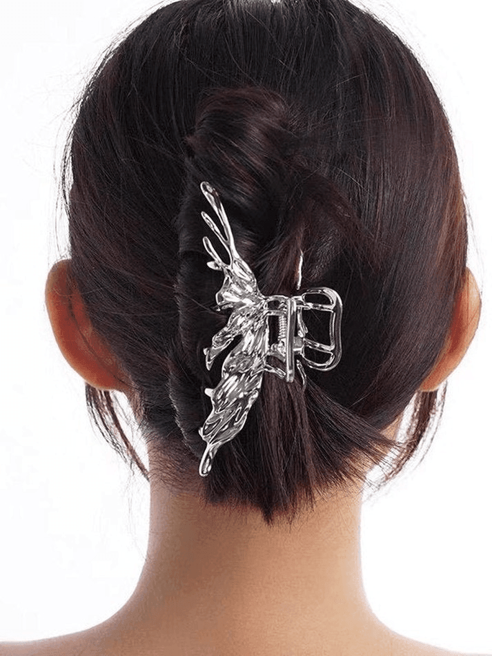 Liquid Metal Butterfly Claw Clip