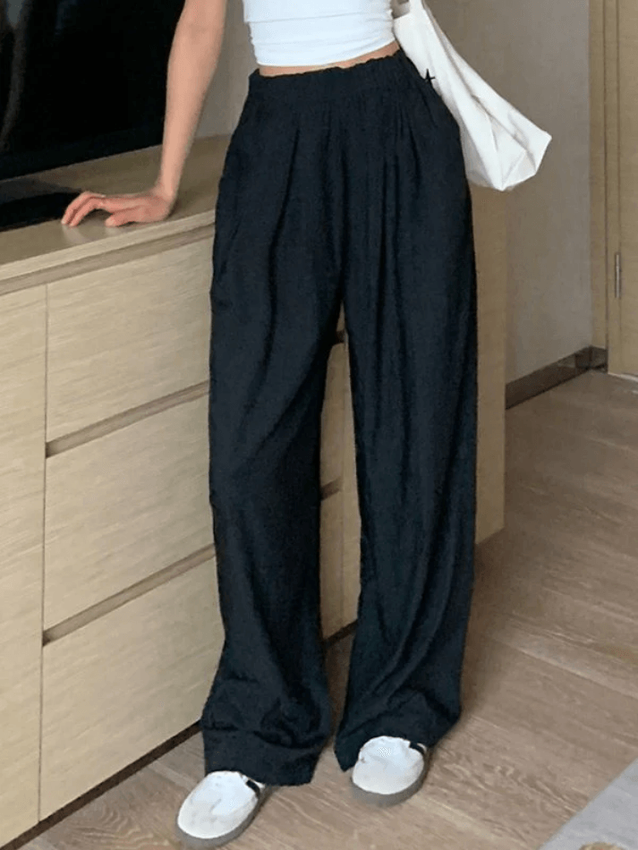 Loose Elastic Straight Leg Lounge Pants