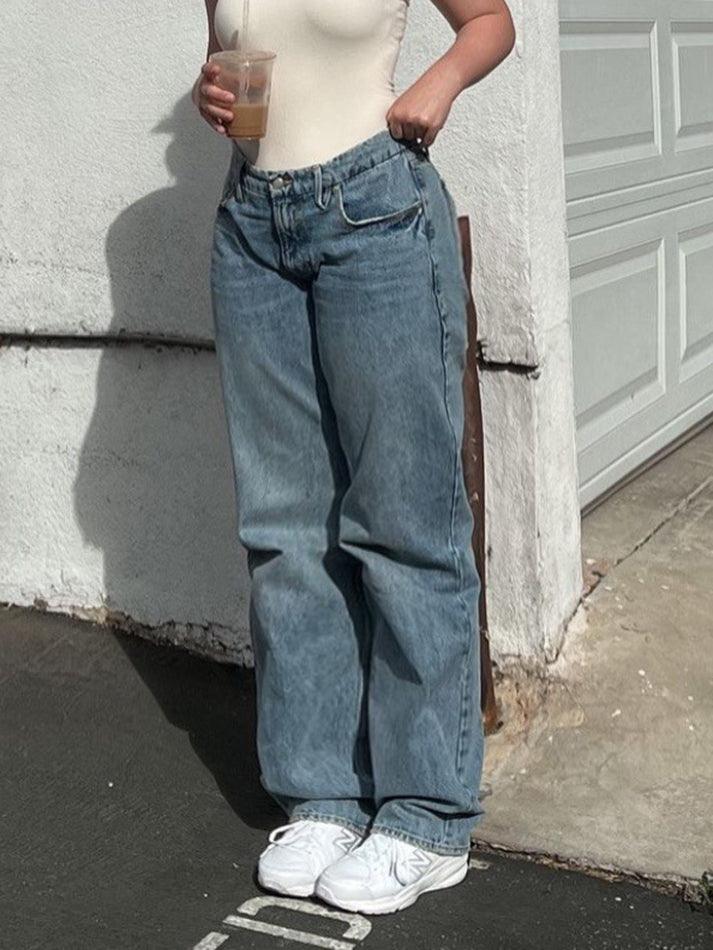 Mid Wash Classic Boyfriend Jeans