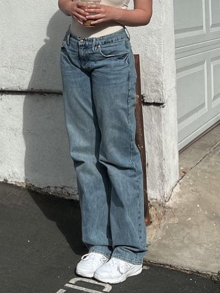 Mid Wash Classic Boyfriend Jeans