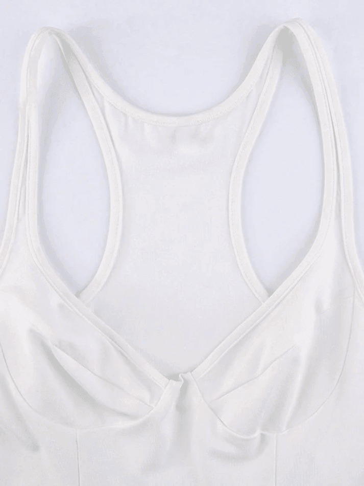 Plunge V Neck Sleeveless Bodysuit