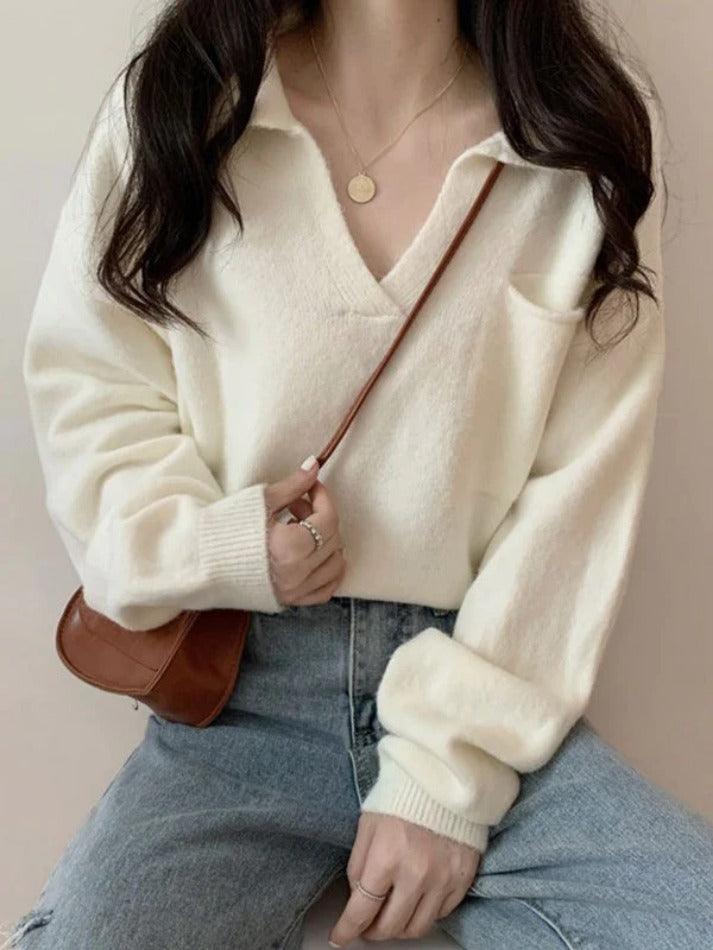 Pocket Crop Knit Sweater