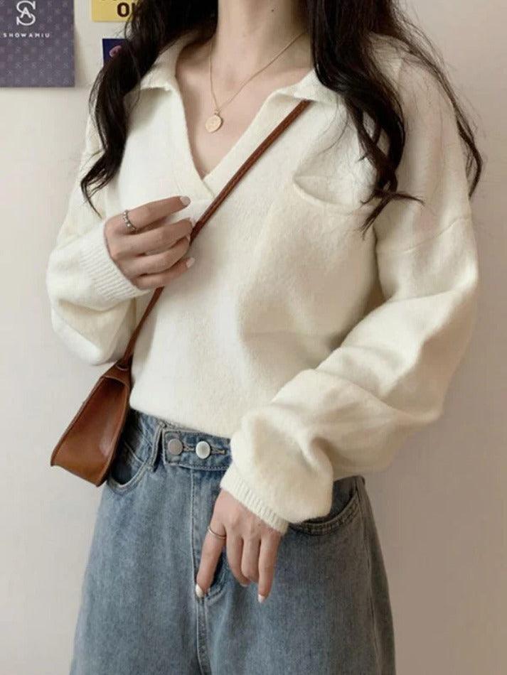 Pocket Crop Knit Sweater