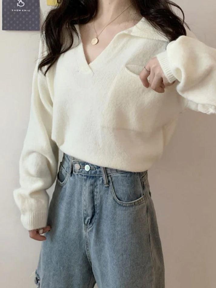 Pocket Crop Knit Sweater