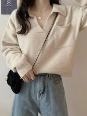 Pocket Crop Knit Sweater