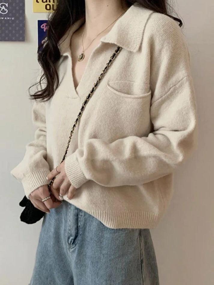 Pocket Crop Knit Sweater