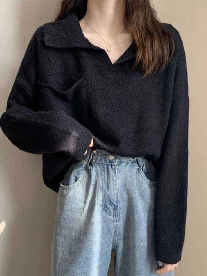 Pocket Crop Knit Sweater