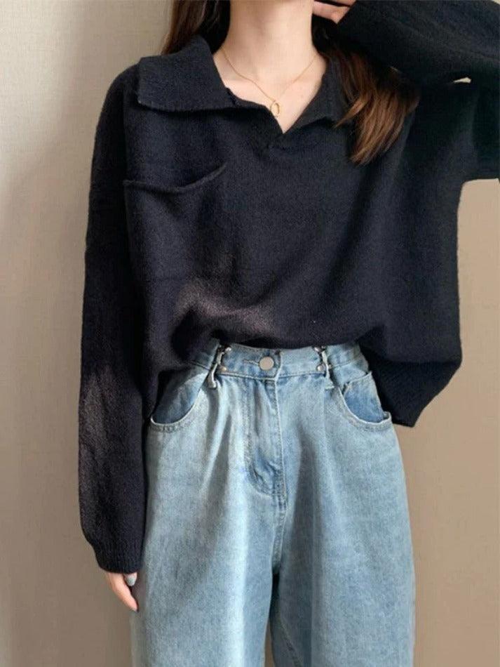 Pocket Crop Knit Sweater