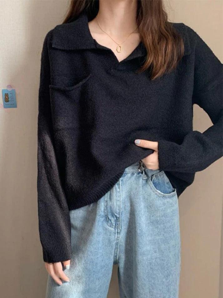 Pocket Crop Knit Sweater