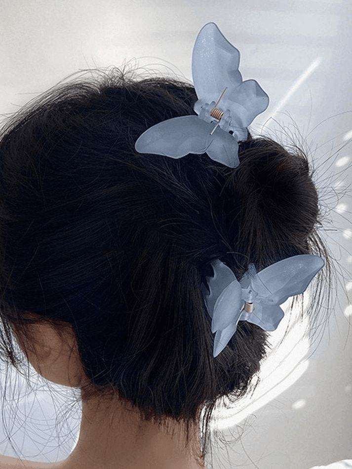 Resin Butterfly Pattern Hair Claw