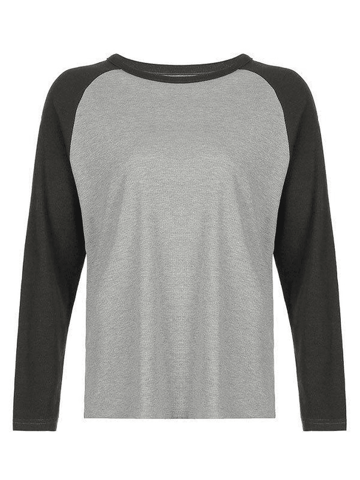 Ribbed Raglan Sleeve Tee