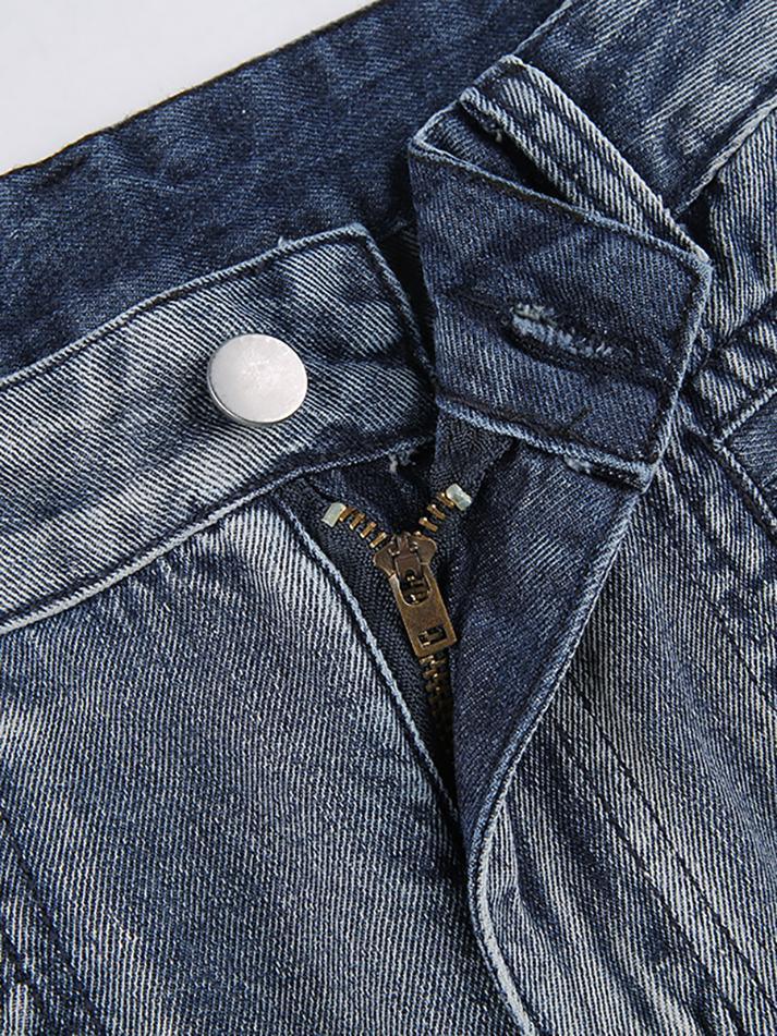 Seam Detail Pocket Cargo Jeans