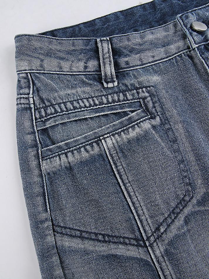 Seam Detail Pocket Cargo Jeans