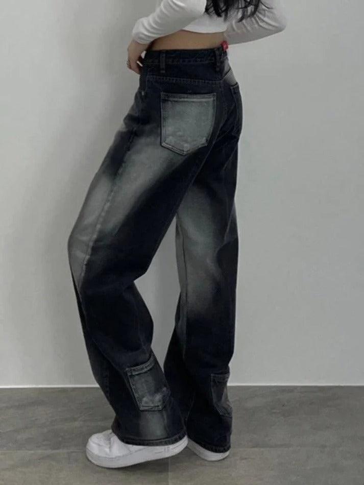 Shading Low Waist Boyfriend Jeans