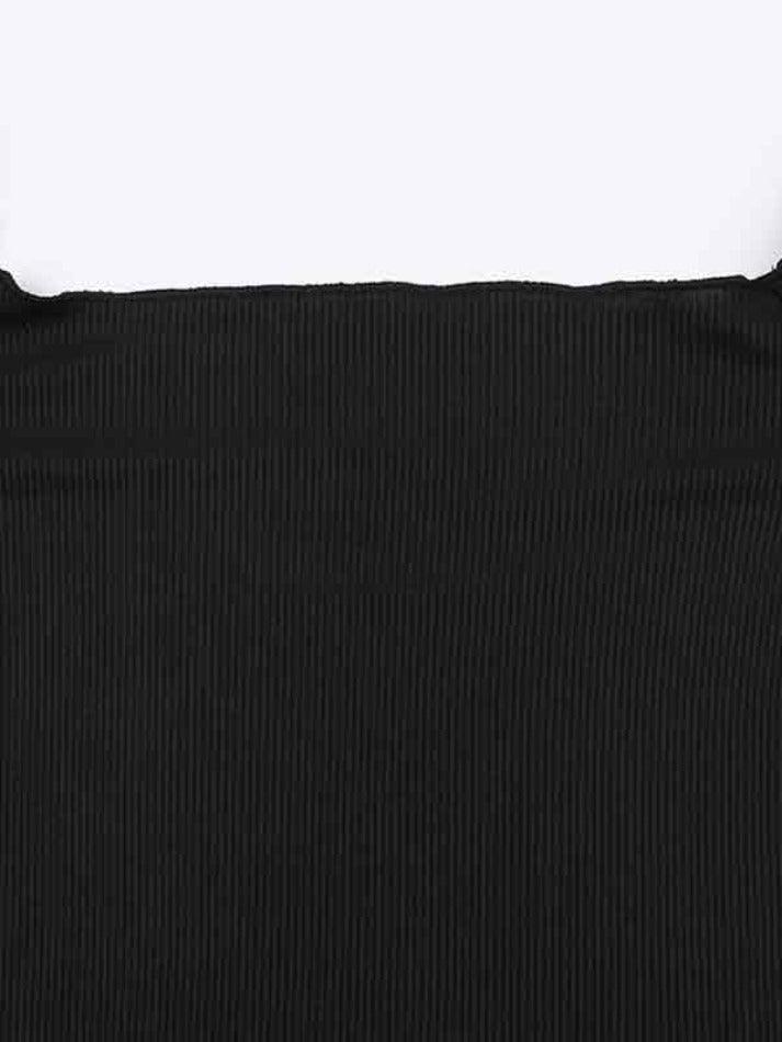 Solid Color Off Shoulder Slim Long Sleeve Tee