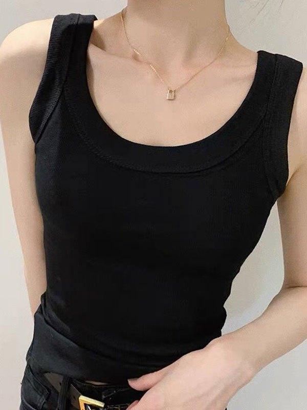 Solid Rib Tank Top