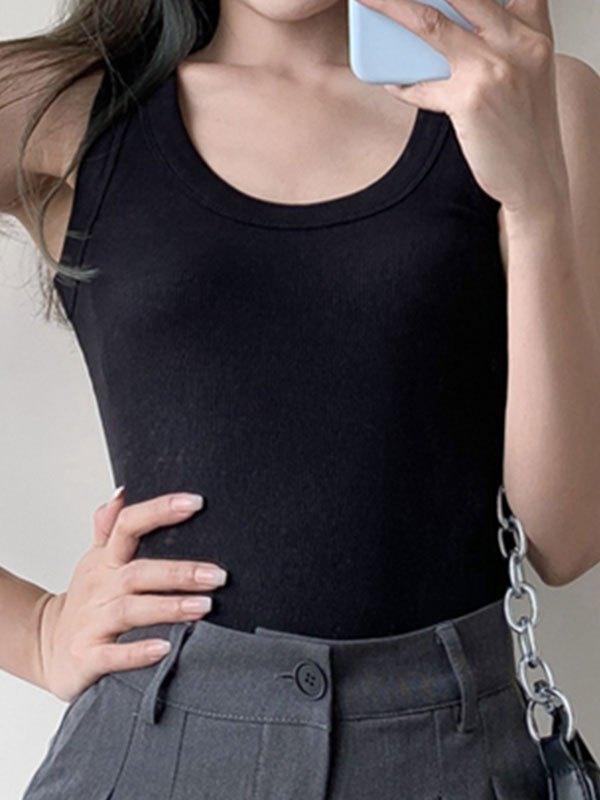 Solid Rib Tank Top